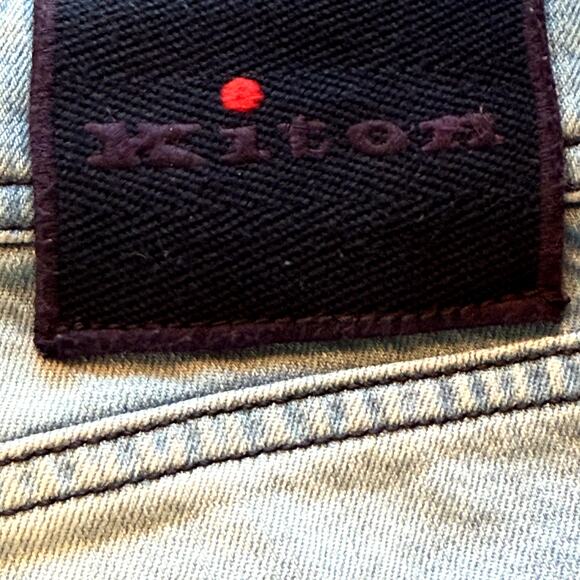 Kiton Jeans Mens 42 40x30 Napoli Light Blue Stretch Zipper Italian Designer - Picture 8 of 10